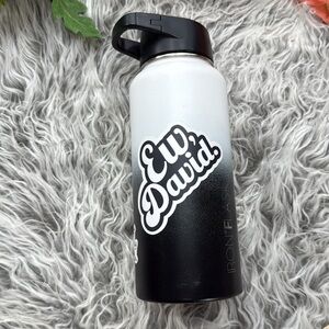 Iron Flask Black and Gray Water Bottle with Fun Stickers